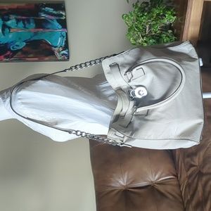 Michael Kors Off White Cream Leather Hobo Bag